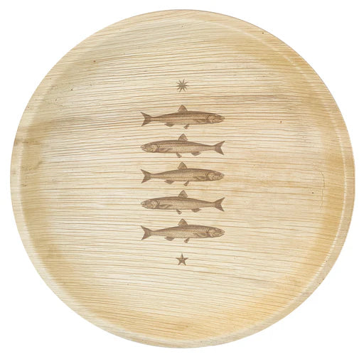Stacked Fish Plate Set of 8-Sea Green Designs
