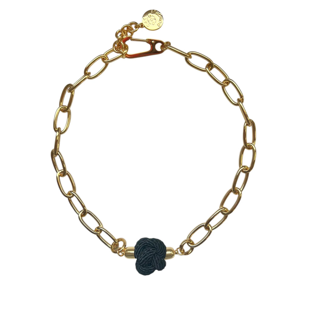 Switcheroo Divinity Knot Necklace, Silk - Sea Green Designs