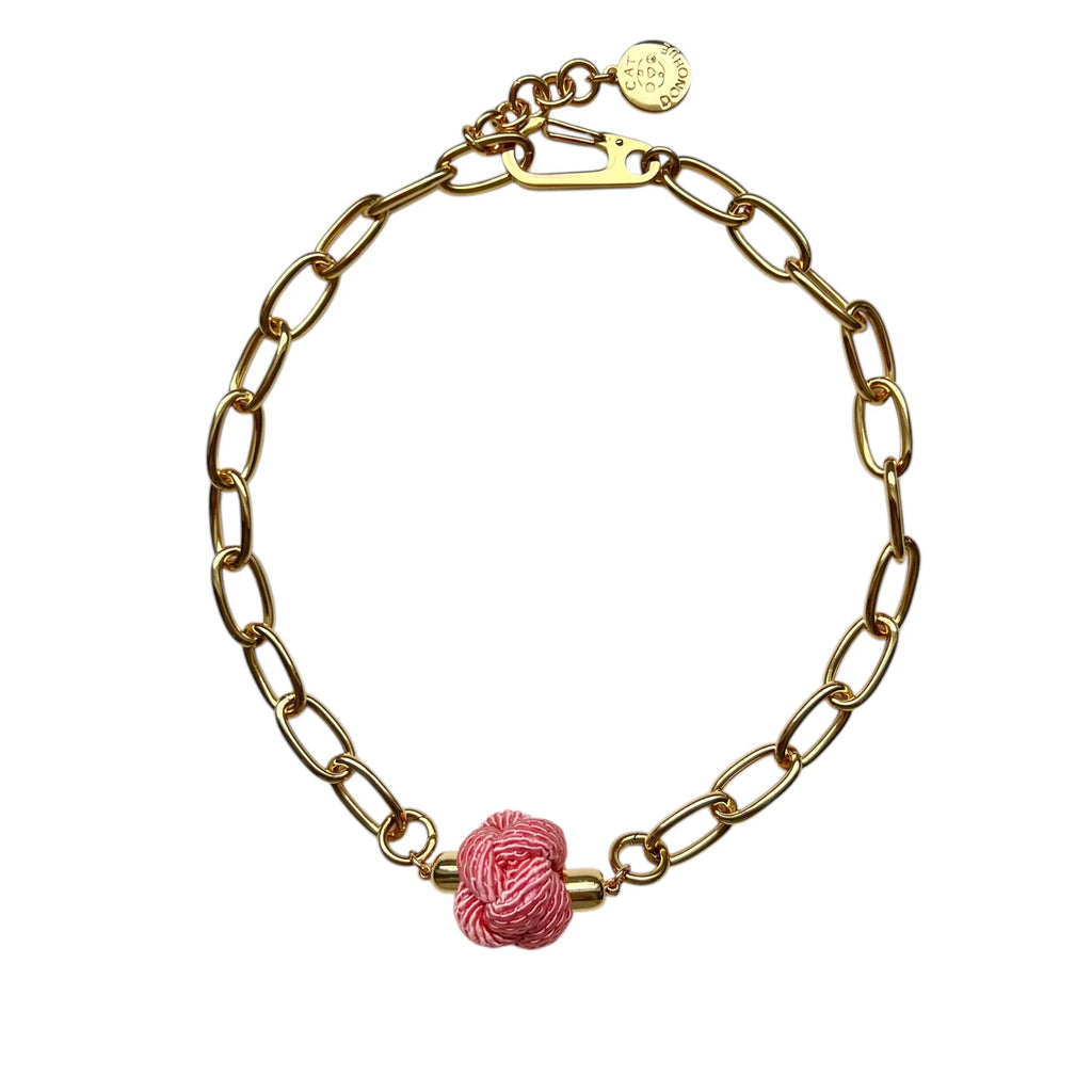 Switcheroo Divinity Knot Necklace, Silk - Sea Green Designs