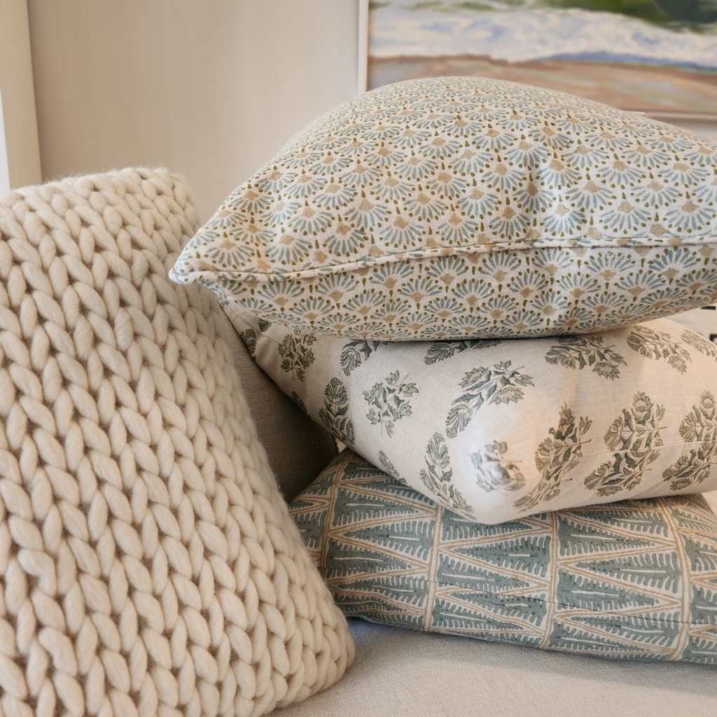 Plush Pillows | Infuse your space with a luxurious and tranquil ambiance using our collection of soft and serene pillows.