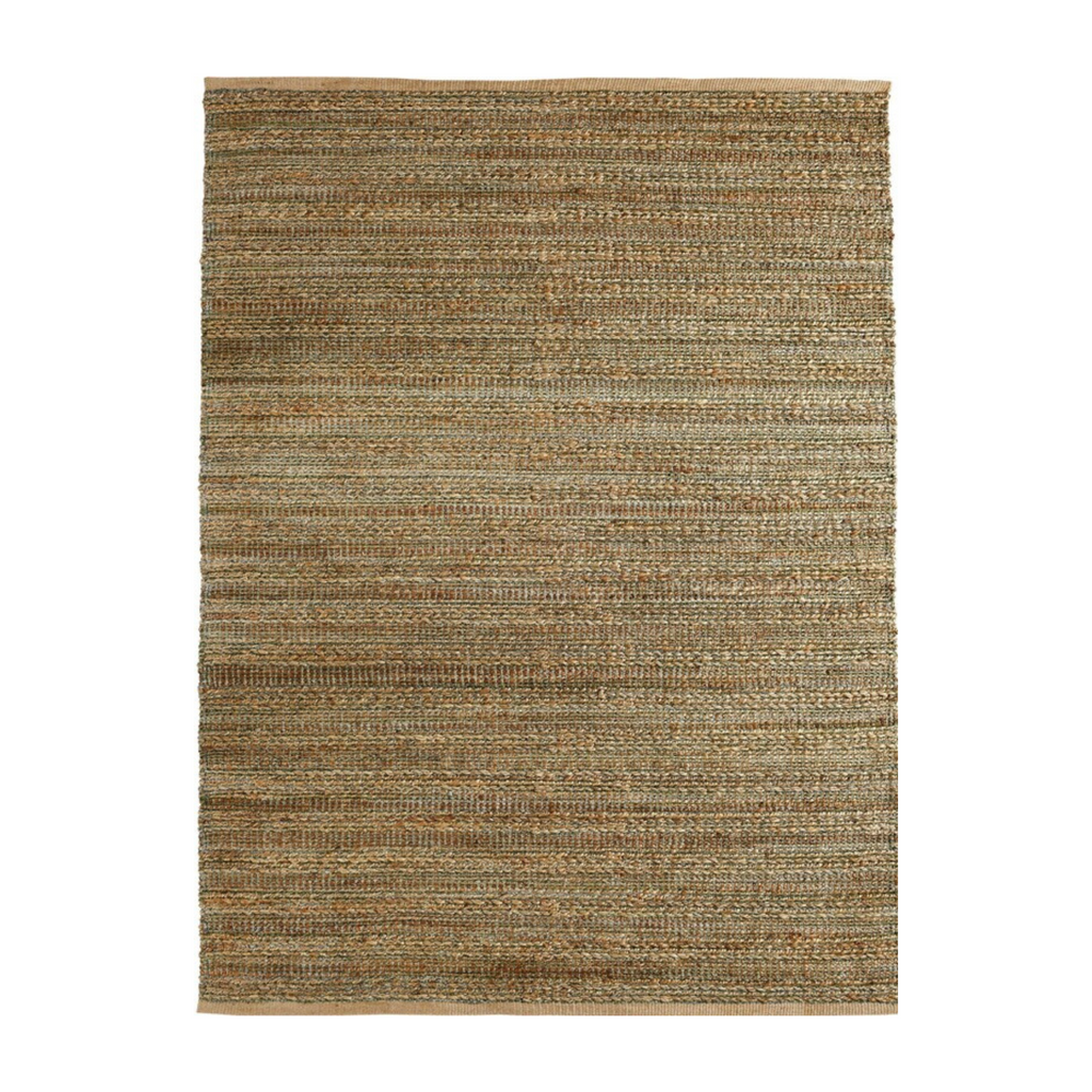 Handwoven Natural Fiber Jute Rug - Sea Green Designs