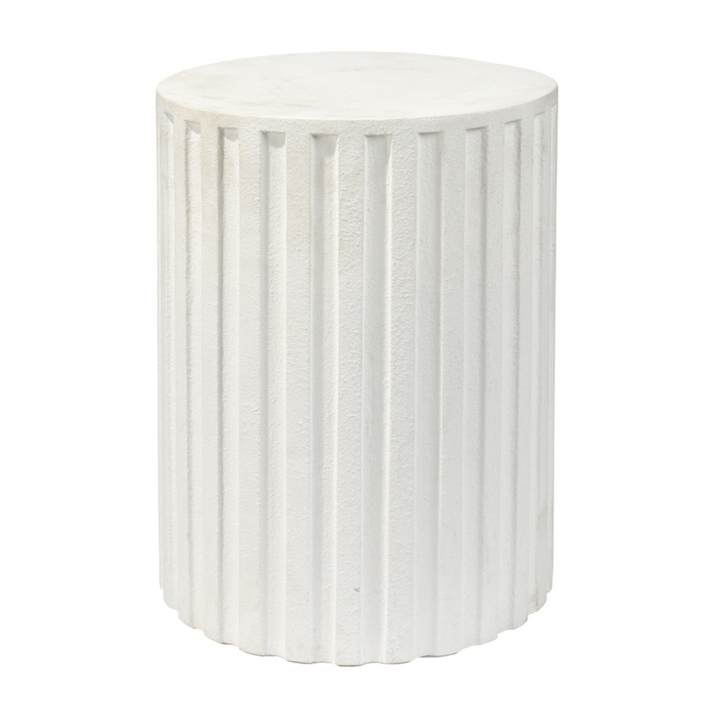 Fluted Column Side Table - Sea Green Designs