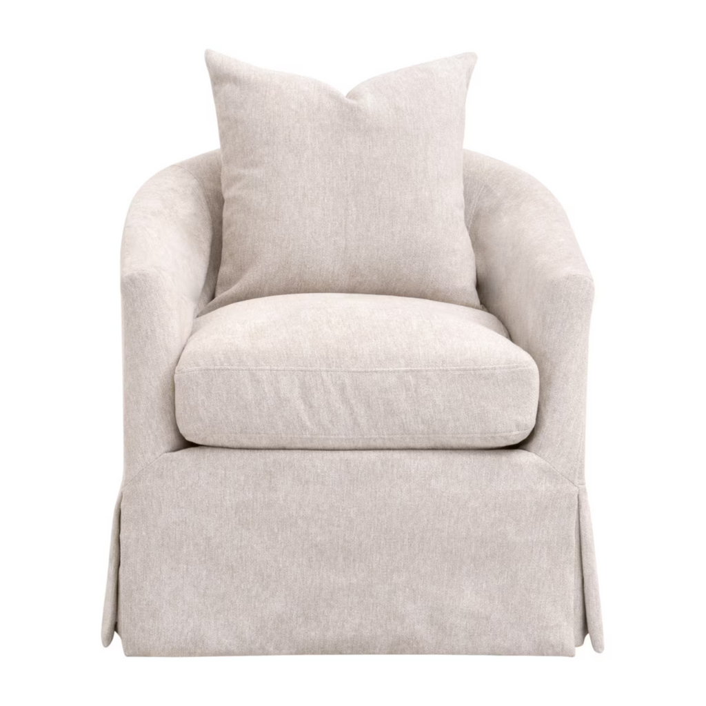 Faye Slipcover Swivel Club Chair - Sea Green dEsigns