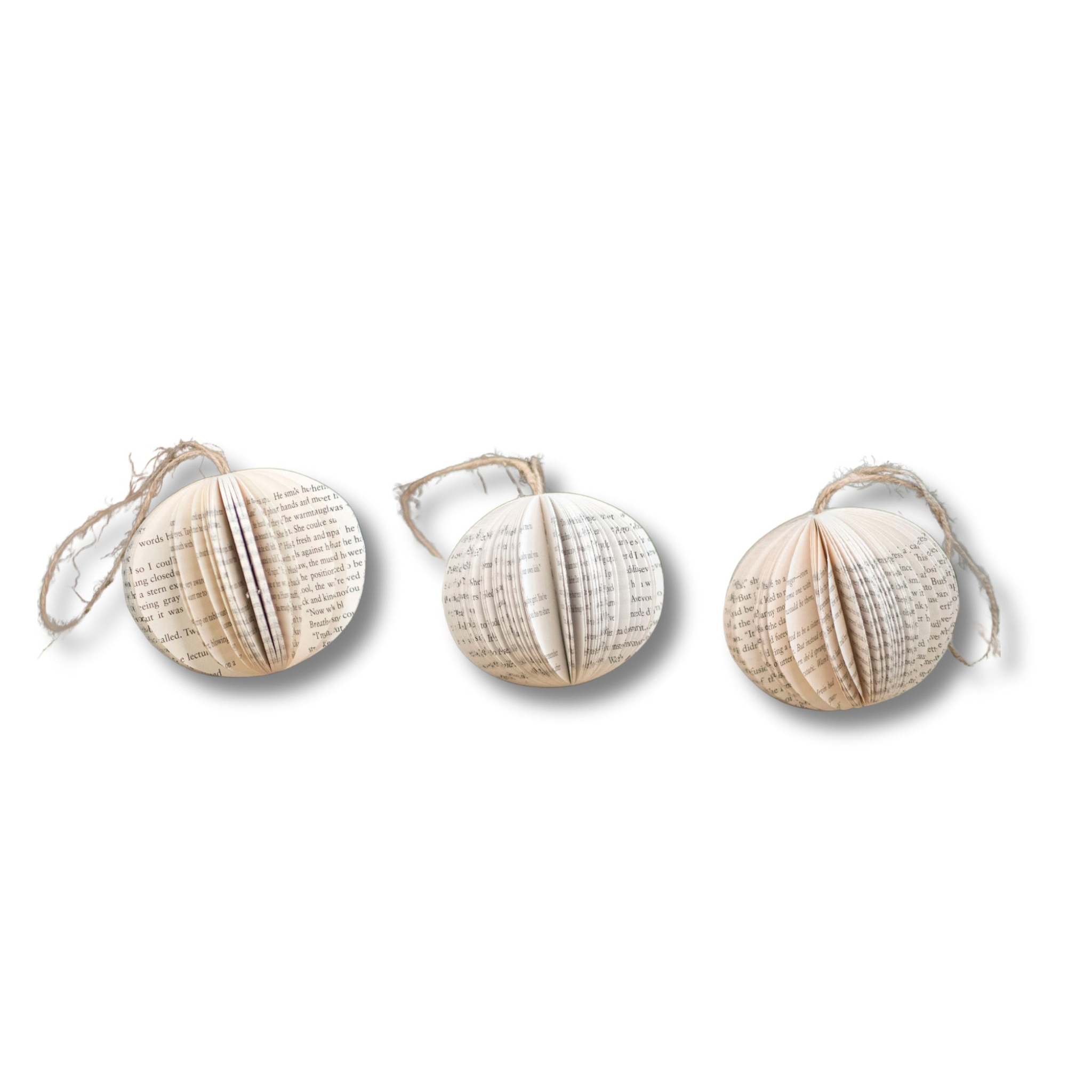 Book Ornament, Set of 3 - Sea Green Designs
