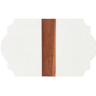Trefoil Wood Cheese Board Charger in White - Sea Green Designs