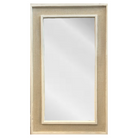 Byperi Cream Burlap Fabric Mirror - Sea Green Designs