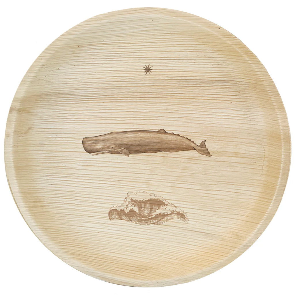 Whale Tale Plate Set of 8-Sea Green Designs