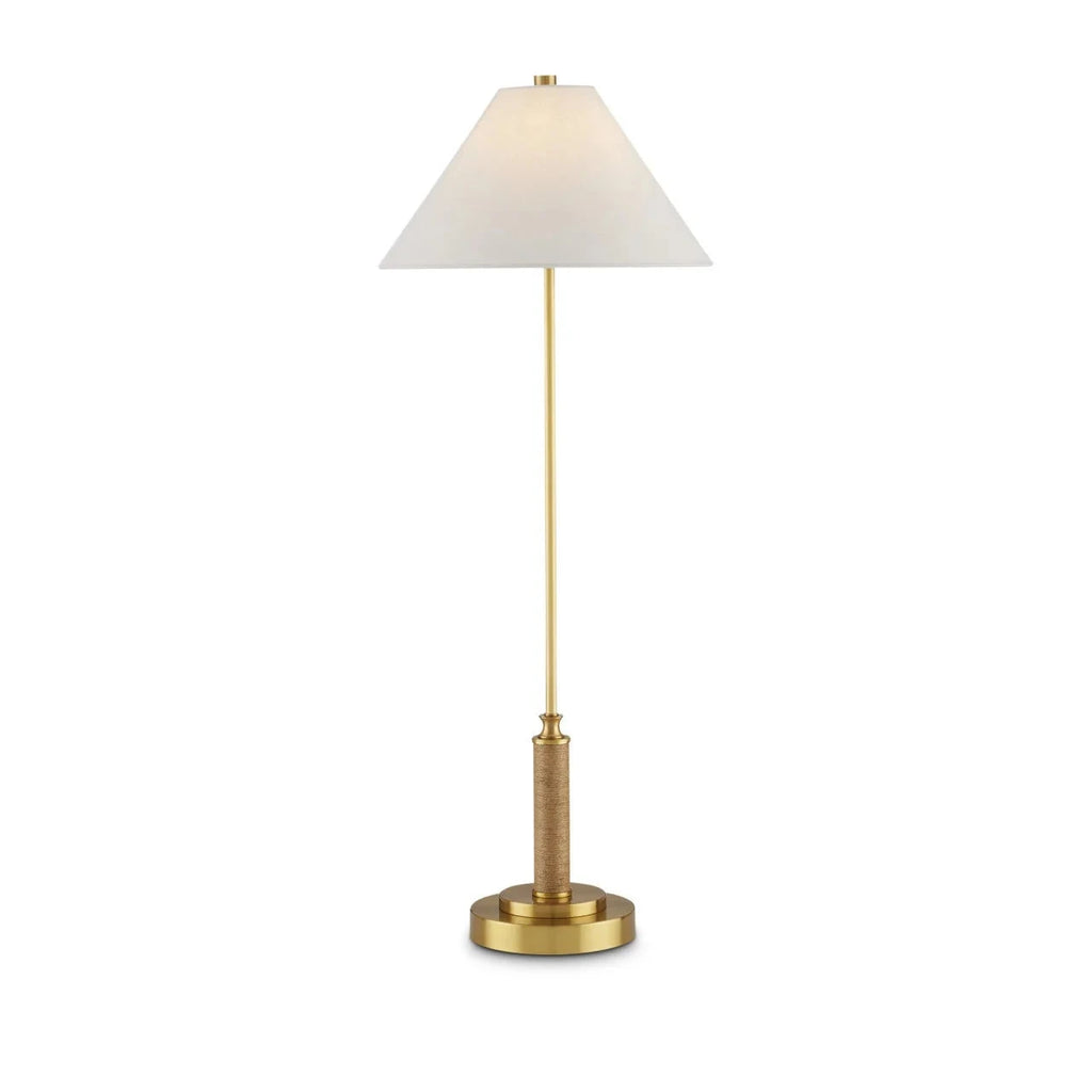 Ippolito Brass Console Lamp - Sea Green Designs