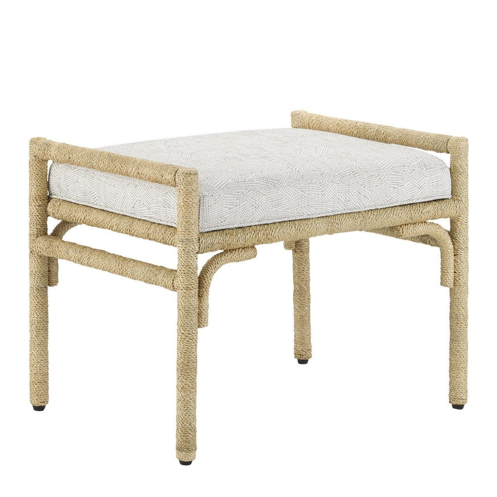 Olisa Natural Ottoman, Rowann Pearl - Sea Green Designs