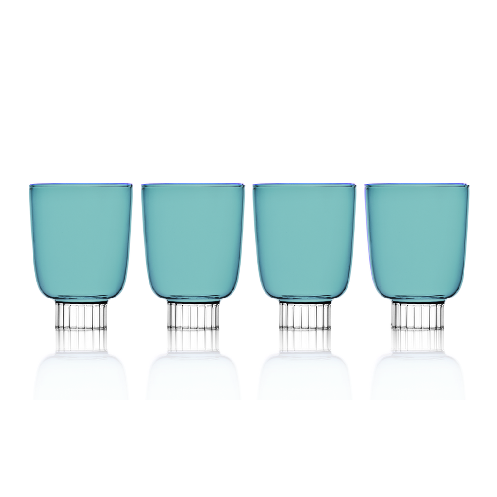 Romantic Glasses Petite | Set of Four - Sea Green Designs