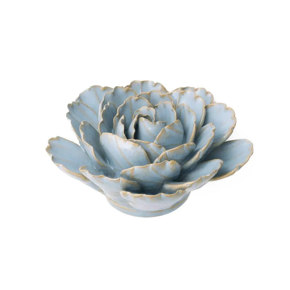 Coral Robin's Egg Blue Keiko Peony Flower - Sea Green Designs