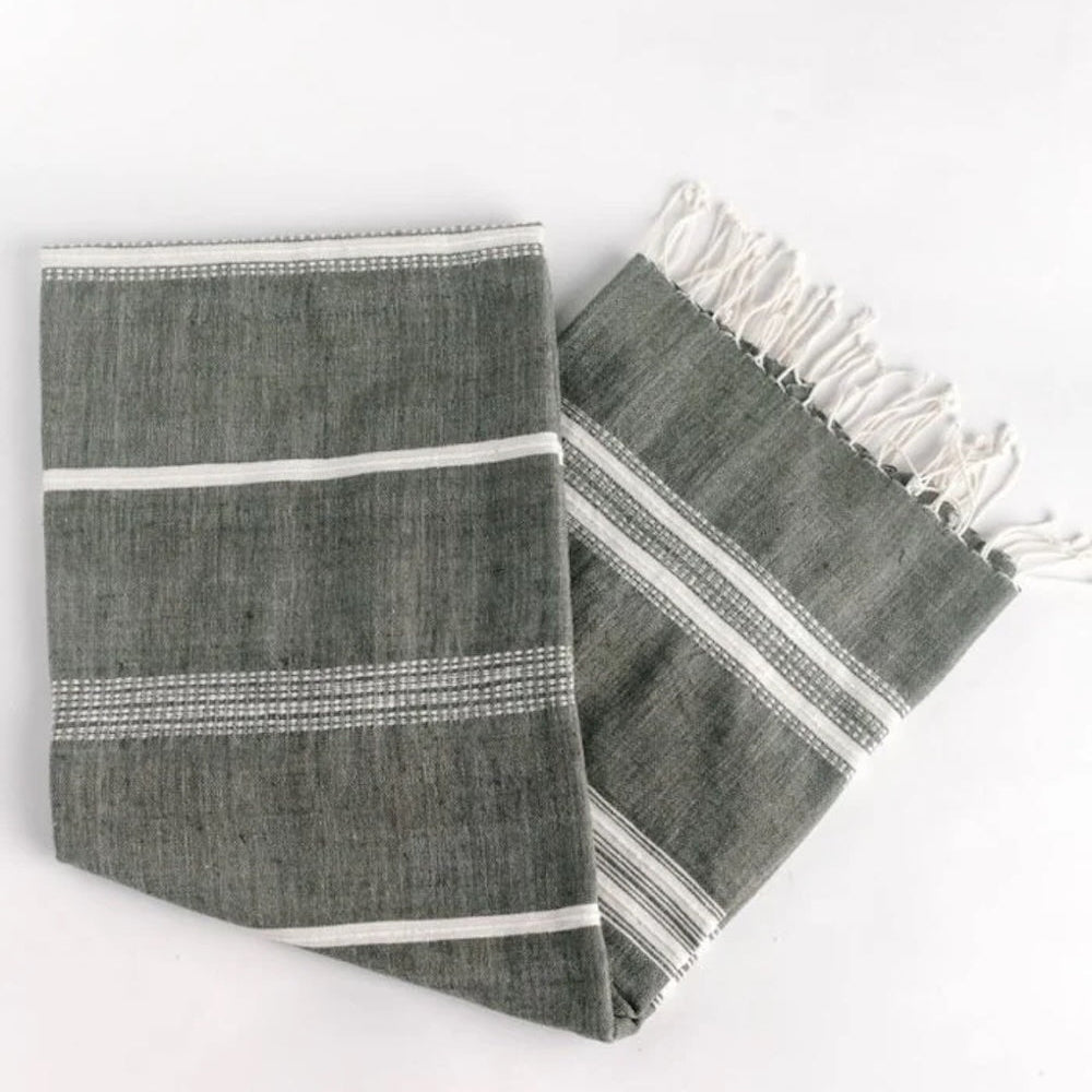 Aden Cotton Bath Towel - Sea Green Designs