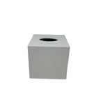 Basket Weave Tissue Box in Wallen White - Sea Green Designs
