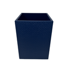 Basket Weave Wastebasket in Wallen Navy - Sea Green Designs