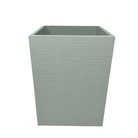 Basket Weave Wastebasket in Wallen Sea Green - Sea Green Designs