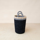 Black Woven Basket Vase - Sea Green Designs