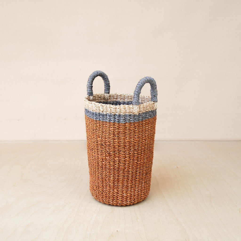 Coral Wicker Basket Vase - Sea Green Designs
