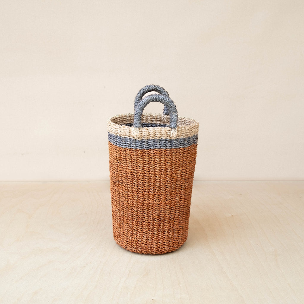 Coral Wicker Basket Vase - Sea Green Designs