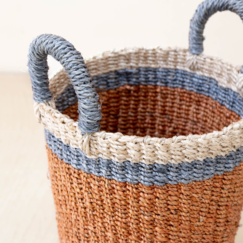 Coral Wicker Basket Vase - Sea Green Designs
