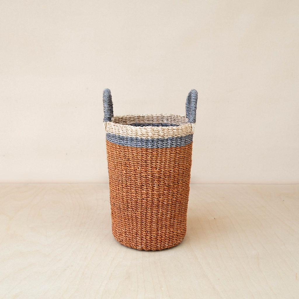 Coral Wicker Basket Vase - Sea Green Designs