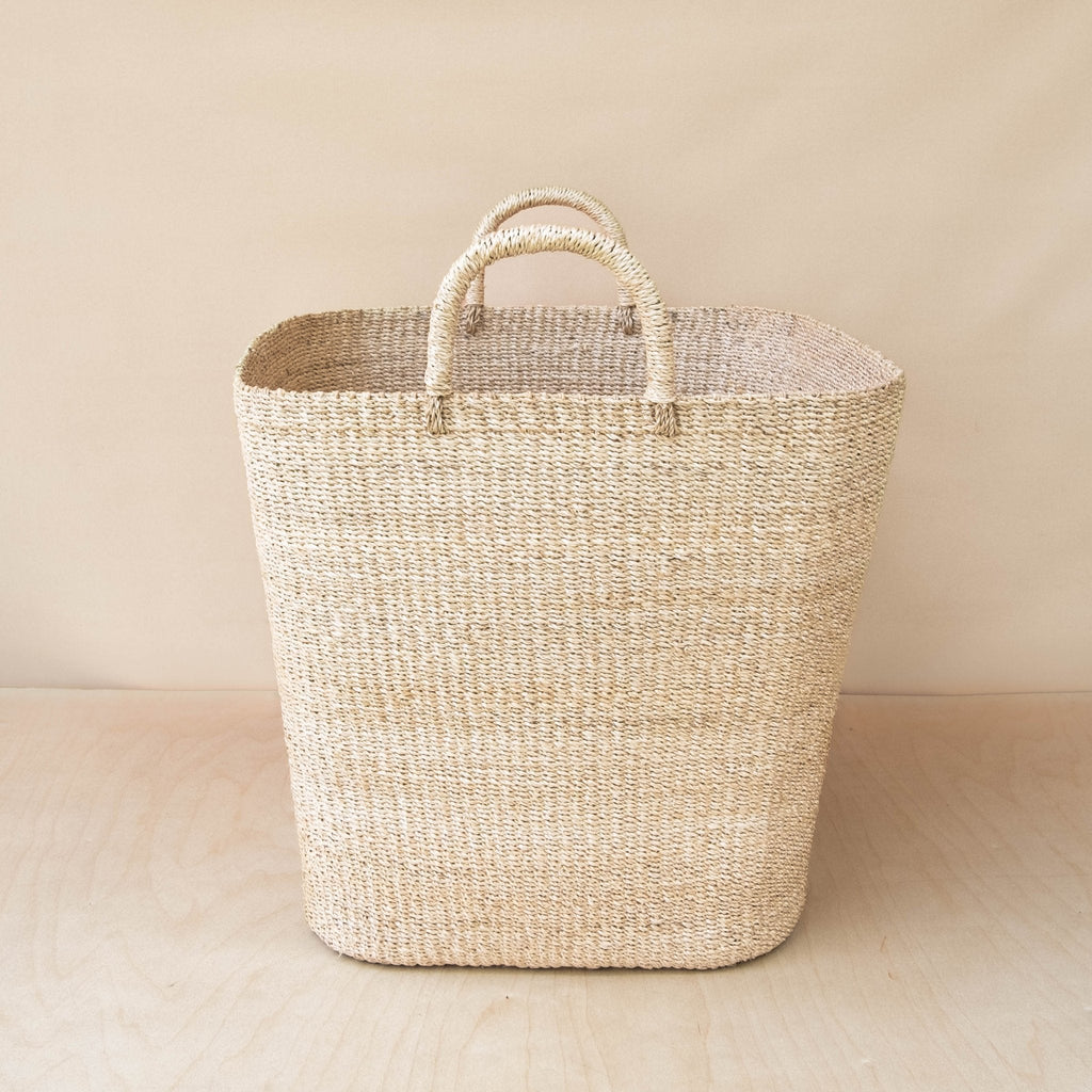 Large Square Wicker Basket - Sea Green Designs