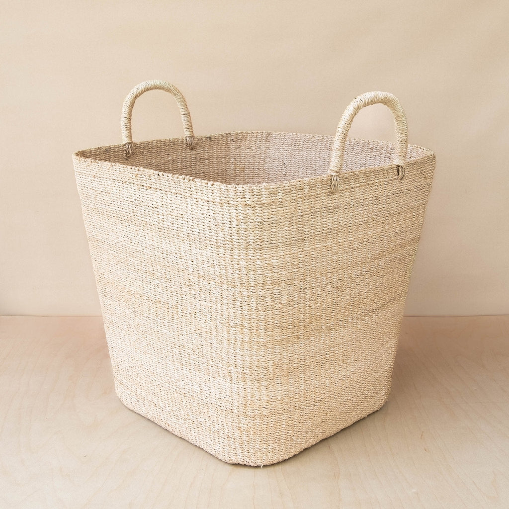 Large Square Wicker Basket - Sea Green Designs