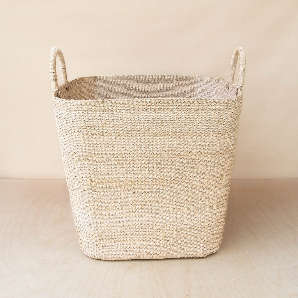 Large Square Wicker Basket - Sea Green Designs