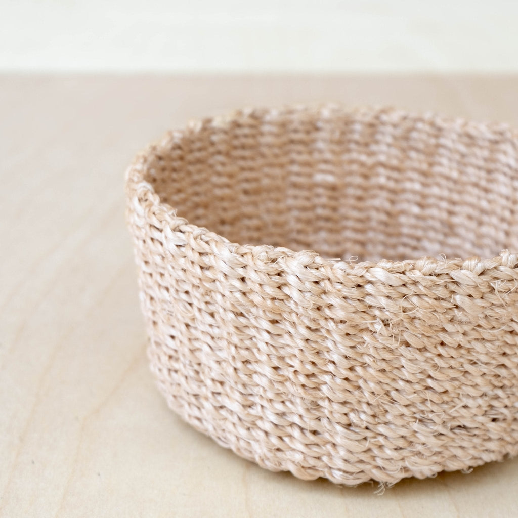 Natural Mini Trinket Basket - Sea Green Designs