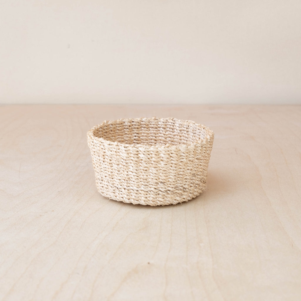 Natural Mini Trinket Basket - Sea Green Designs