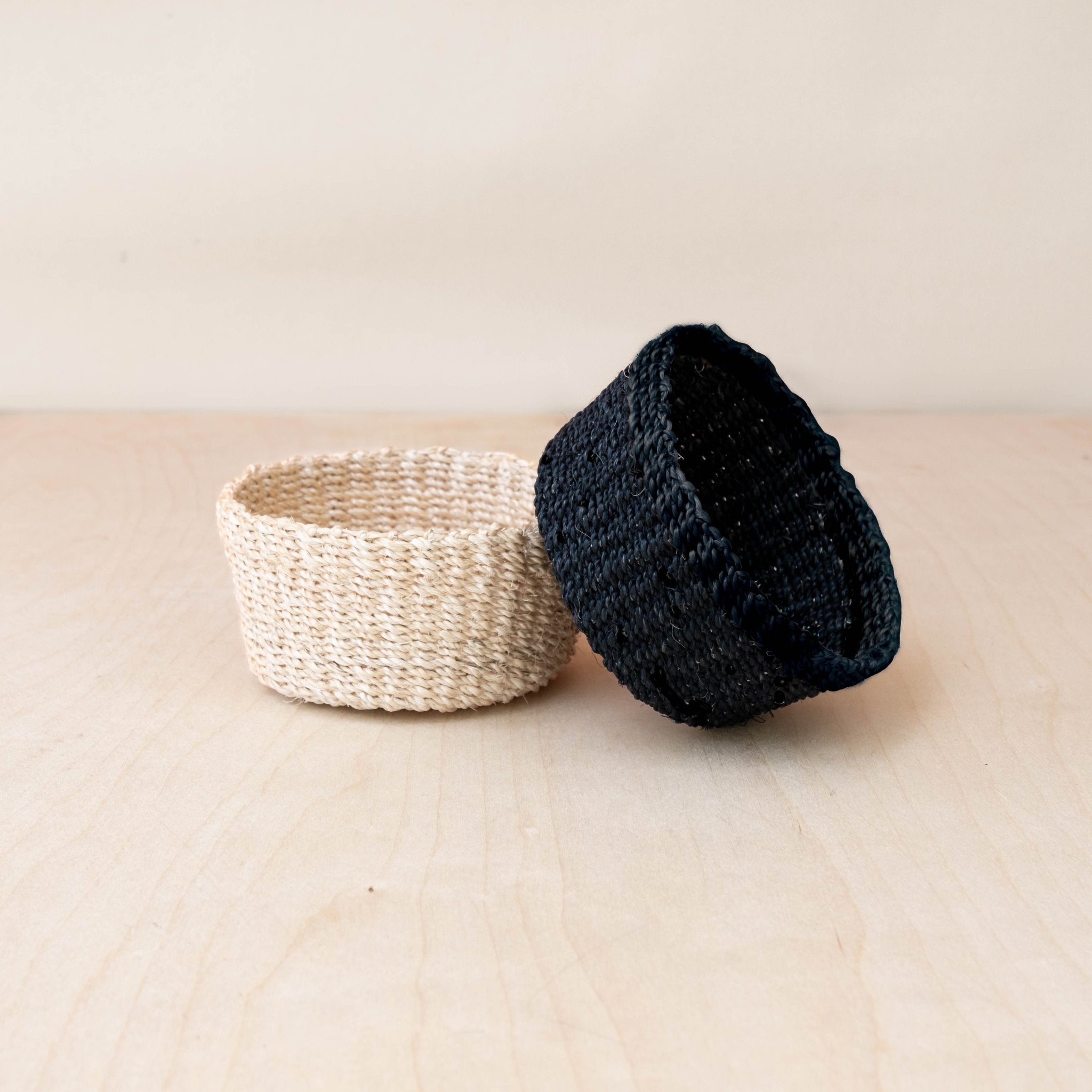 Natural Mini Trinket Basket - Sea Green Designs