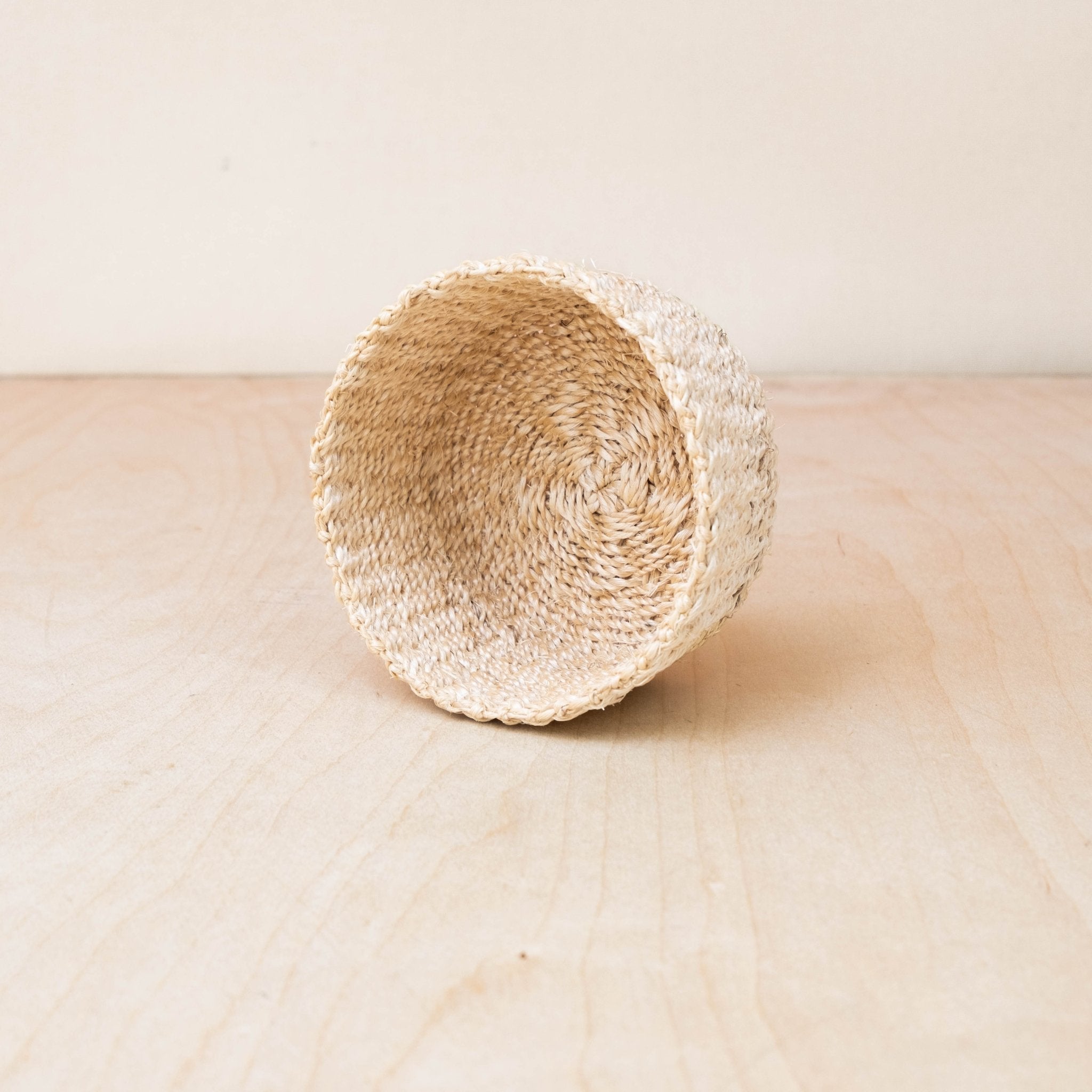 Natural Mini Trinket Basket - Sea Green Designs