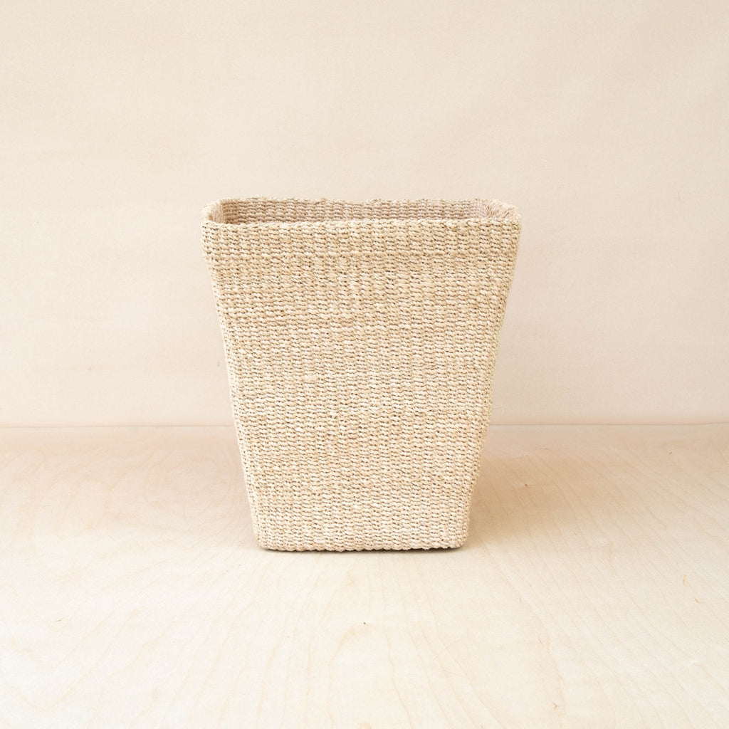 Natural Tapered Square Basket - Sea Green Designs