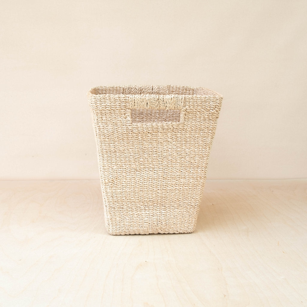 Natural Tapered Square Basket - Sea Green Designs