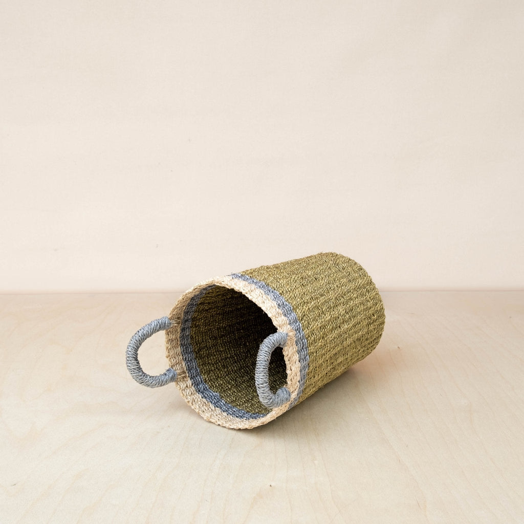 Olive Tall Wicker Basket Vase - Sea Green Designs