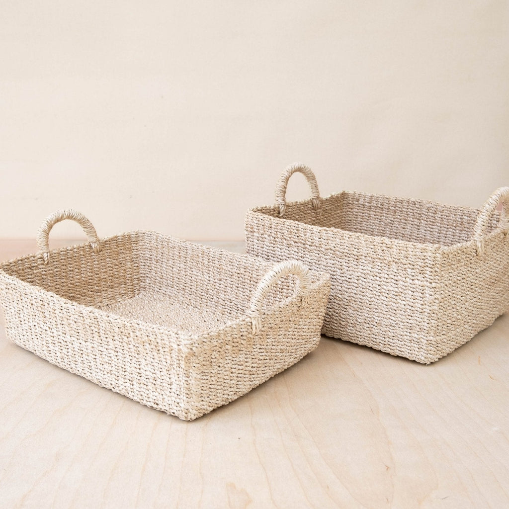 Square Tabletop Basket - Sea Green dEsigns