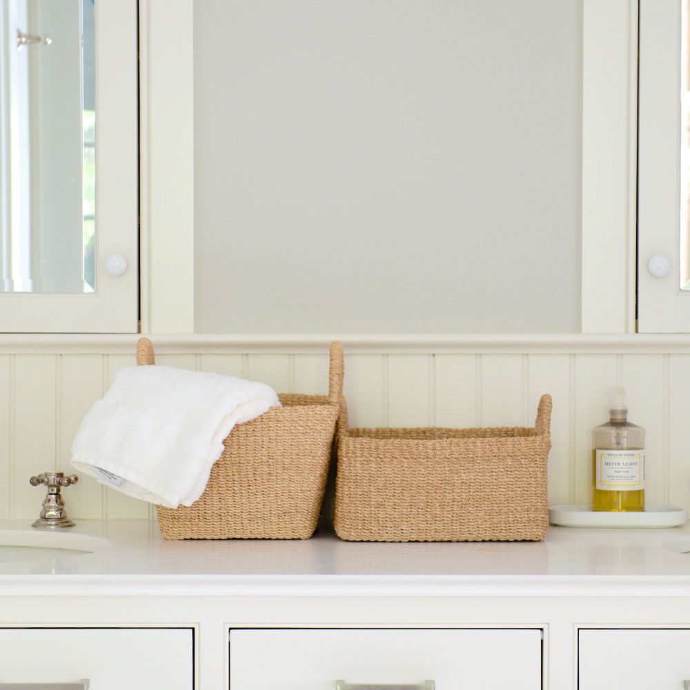 Square Tabletop Basket - Sea Green dEsigns