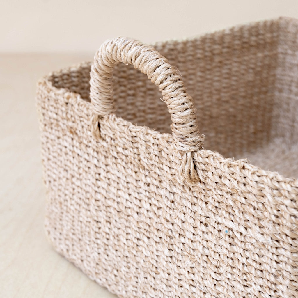 Square Tabletop Basket - Sea Green dEsigns
