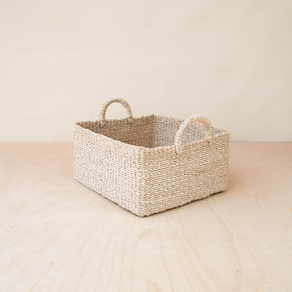 Square Tabletop Basket - Sea Green dEsigns