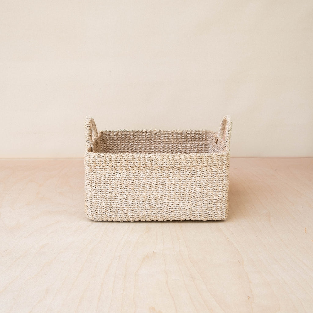 Square Tabletop Basket - Sea Green dEsigns