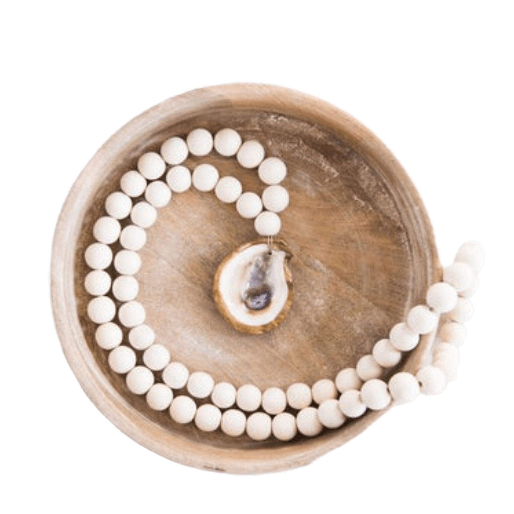 Blessing Bead Garland with Oyster - Sea Green Designs