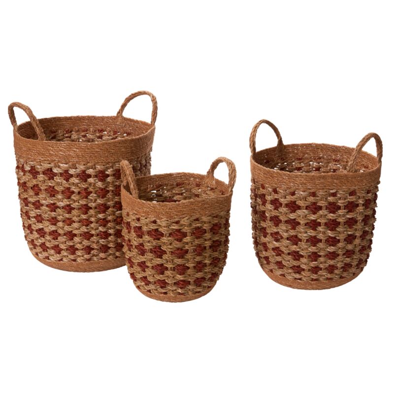 Boro Basket, Set of 3 - Sea Green Designs