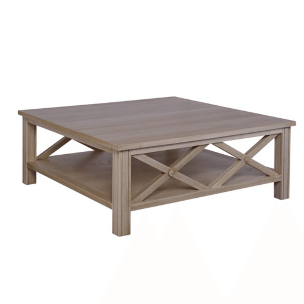 Boxwood Square Wood Top Cocktail Table - Sea Green Designs