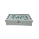 Burlap Napkin Holder in White Gloss - Sea Green Designs