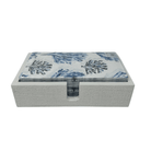 Burlap Napkin Holder in White Gloss - Sea Green Designs
