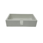 Burlap Napkin Holder in White Gloss - Sea Green Designs