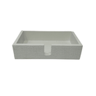 Burlap Napkin Holder in White Gloss - Sea Green Designs