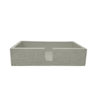 Burlap Napkin Holder in White - Sea Green Designs