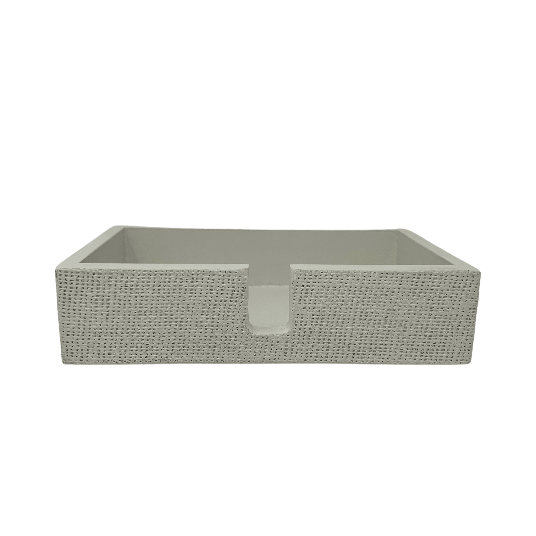 Burlap Napkin Holder in White - Sea Green Designs