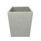 Burlap Wastebasket in Light Gray - Sea Green Designs