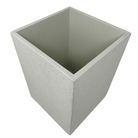 Burlap Wastebasket in Light Gray - Sea Green Designs